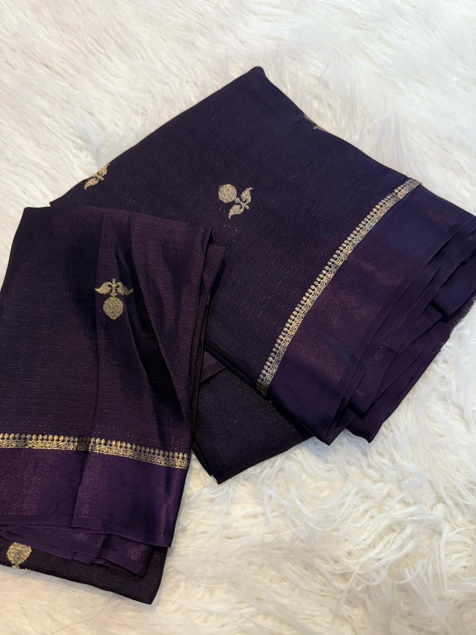 Pure Soft Viscose Khadi Silk Saree with Satin Border | Partywear Elegance