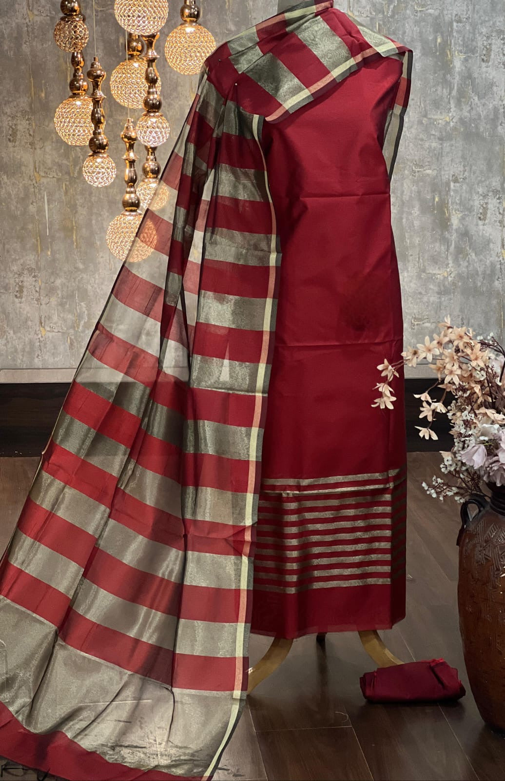 Grace in Every Thread – Banaras Silk 3-piece suit set Elegance Is Here!