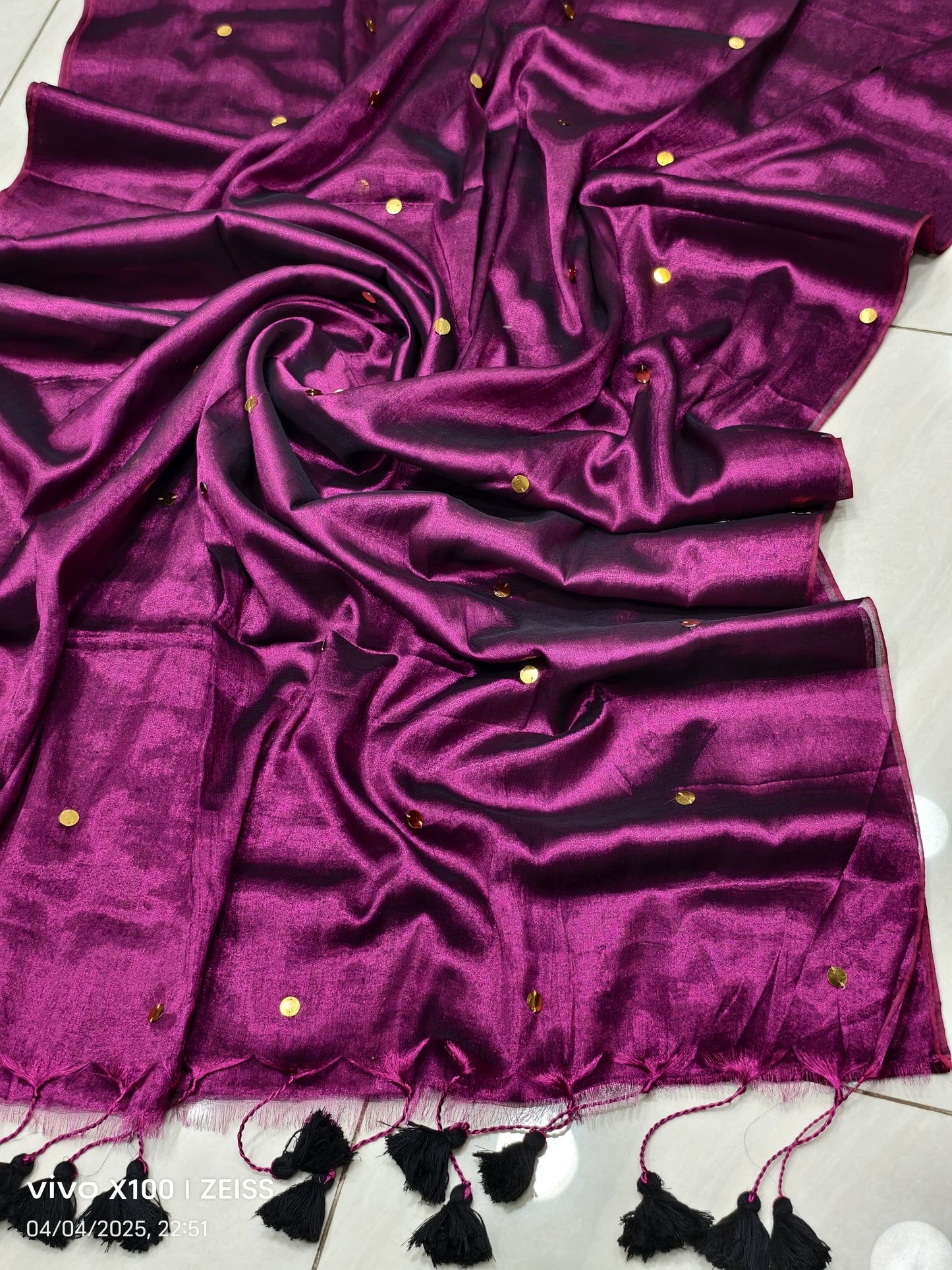 Pure Handloom Soft Tissue Silk Sarees with Sheer Pallu & Golden Accents