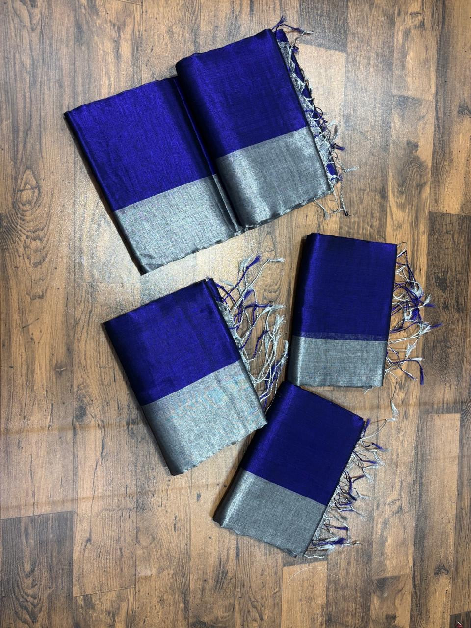 Royal Blue Colour Premium Soft Tissue Saree – where tradition meets trend!