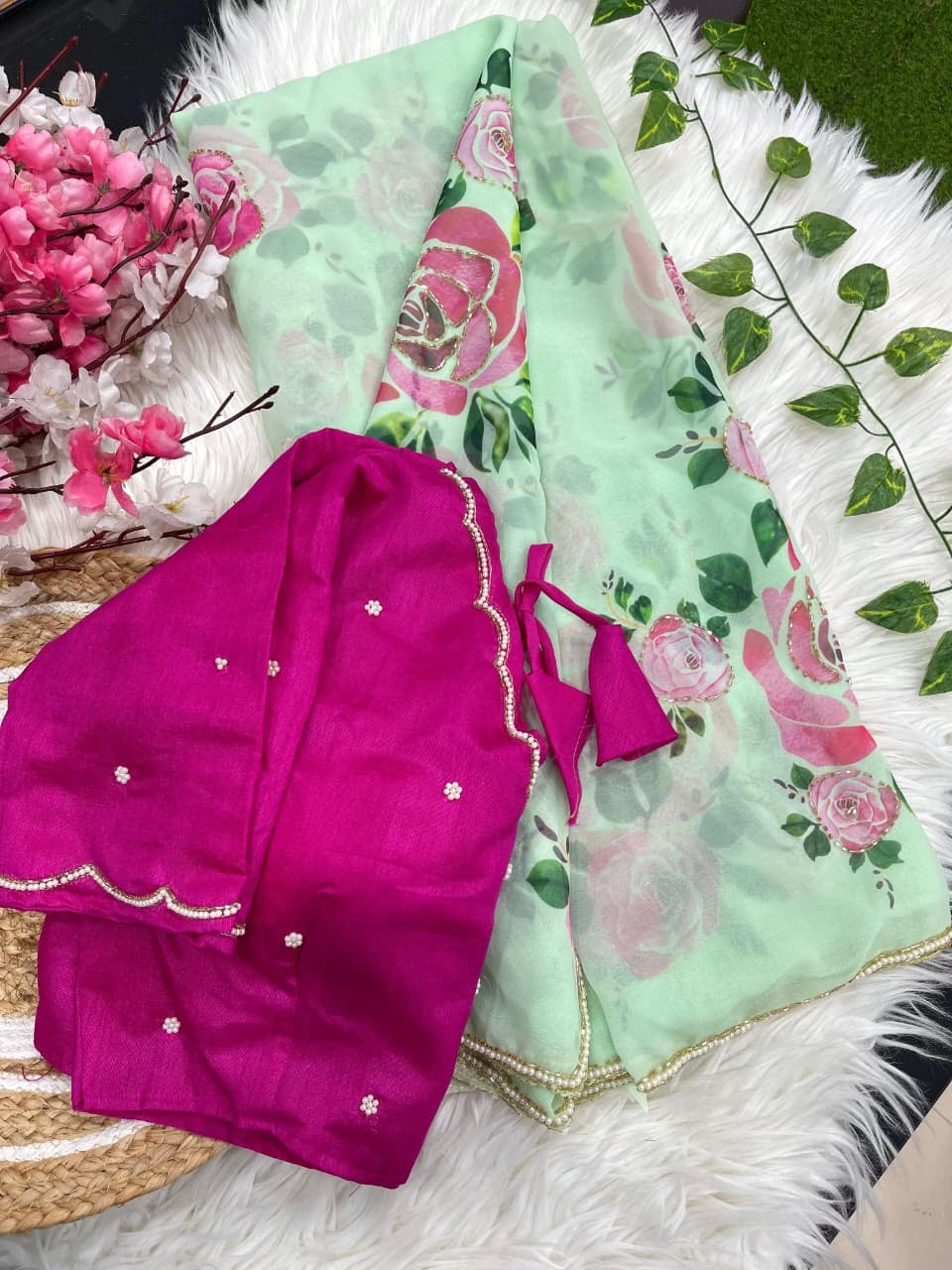 Soft & Elegant Georgette Fabric with beautiful Floral prints