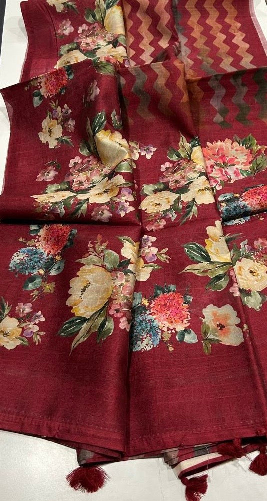 New Arrival Alert! 🌸 Premium Semi-Desi Tussar Saree – Exclusively for You