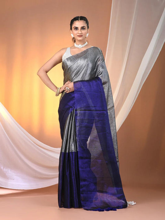 Royal Blue Colour Premium Soft Tissue Saree – where tradition meets trend!