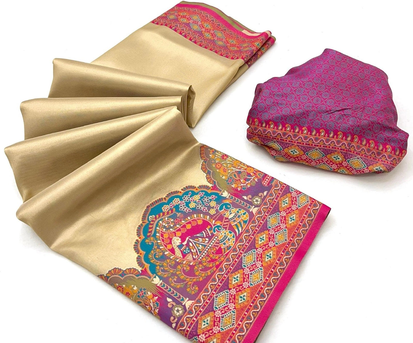 "Ethereal Elegance: The First-Ever Tissue Pashmina Fusion"