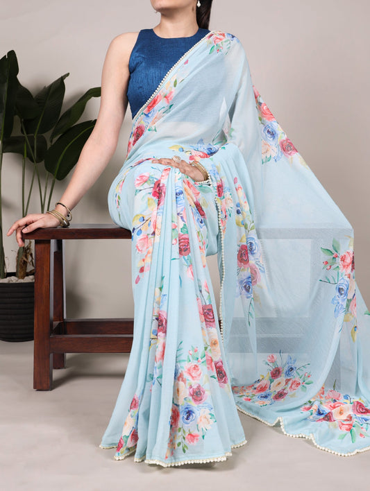 Unveil timeless elegance with a perfect blend of weightless Marble saree comfort and refined beauty.