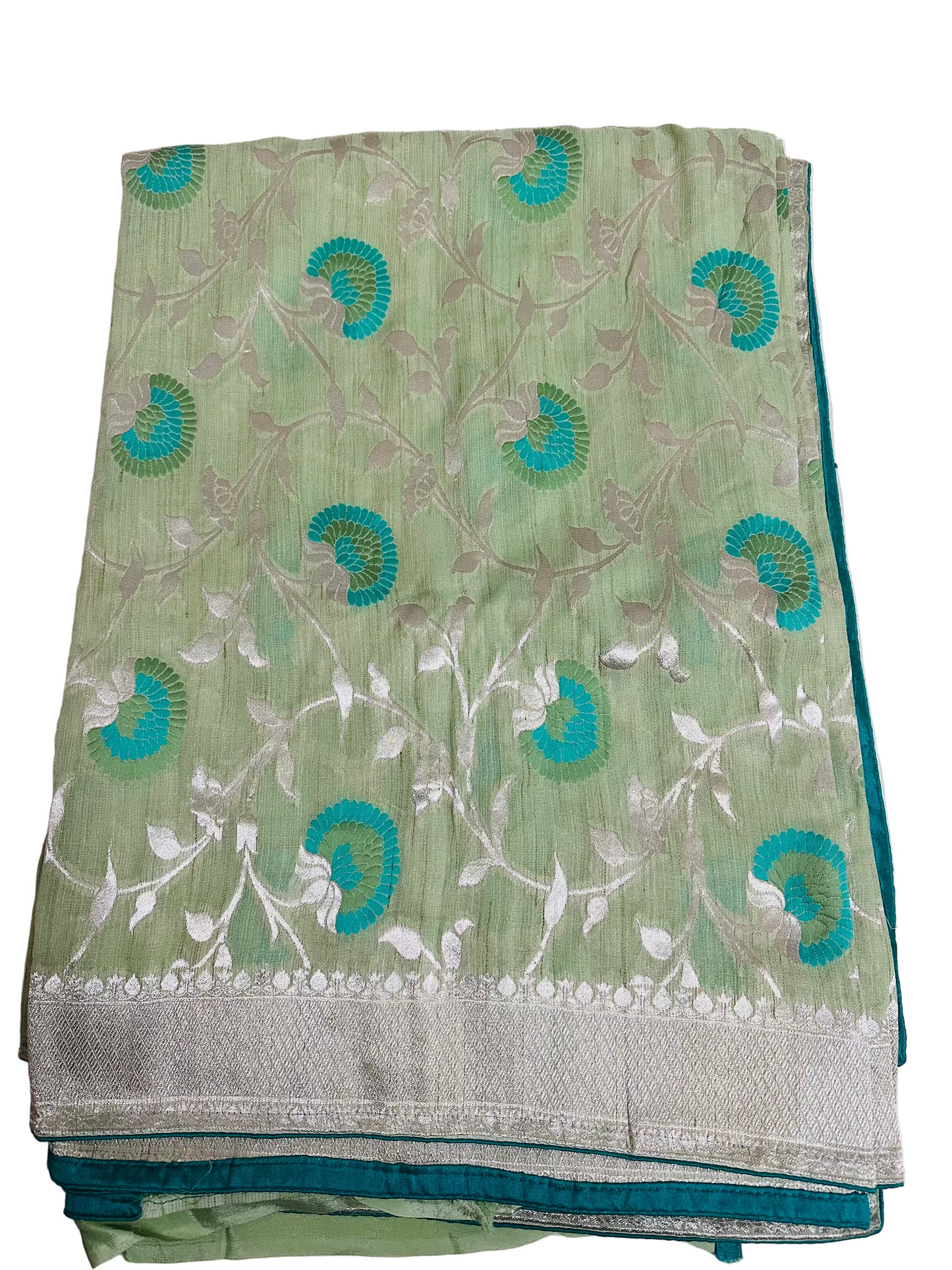 Olive Green colour Munga kathan silk saree