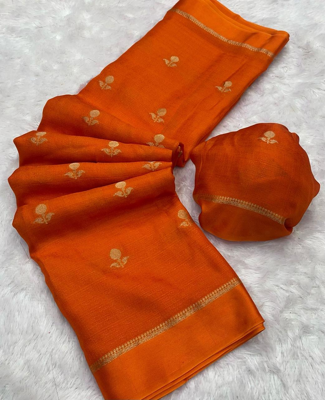 Pure Soft Viscose Khadi Silk Saree with Satin Border | Partywear Elegance