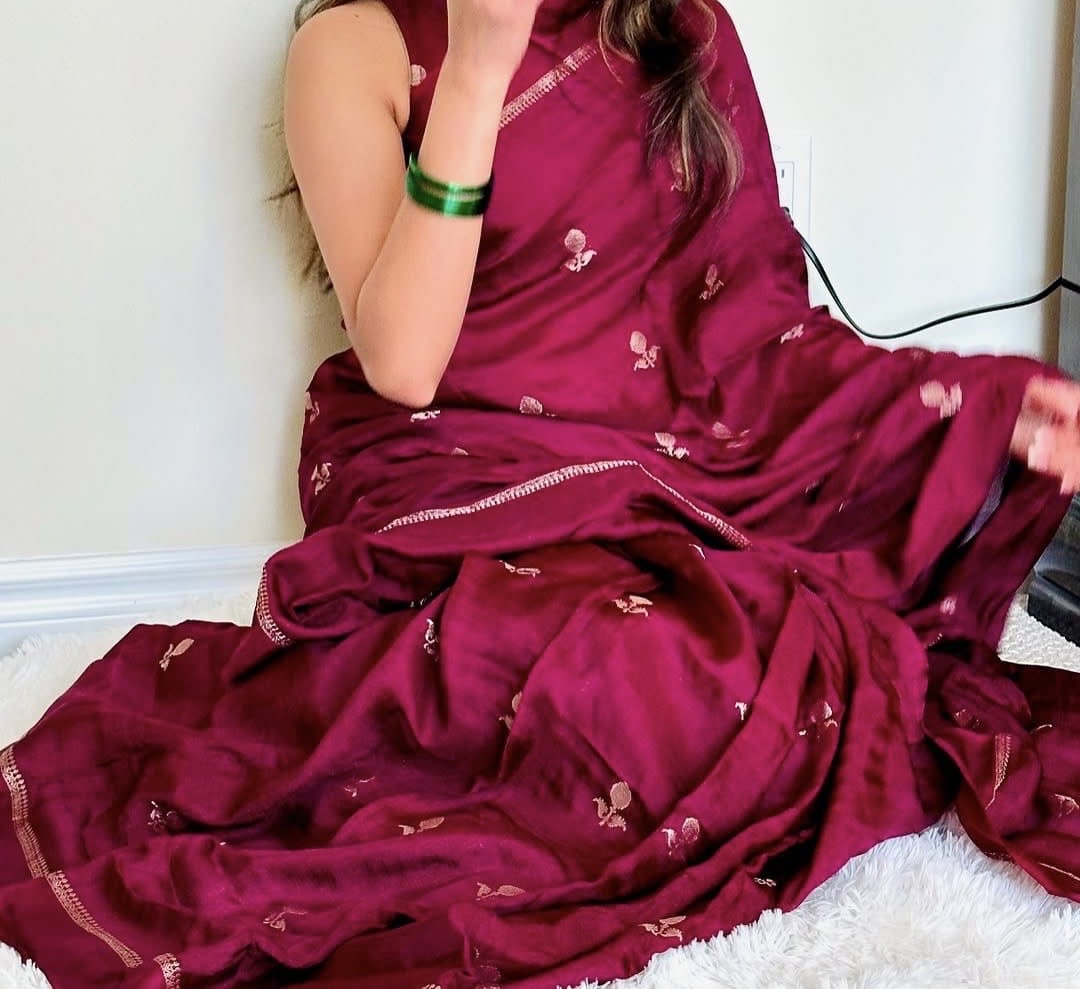 Pure Soft Viscose Khadi Silk Saree with Satin Border | Partywear Elegance
